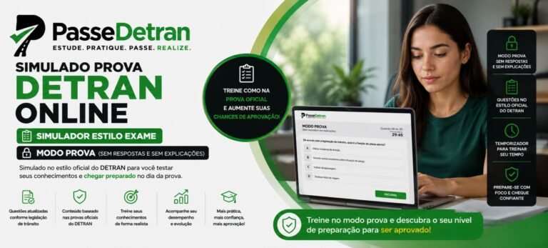 Simulado Prova DETRAN Online — Simulador Estilo Exame